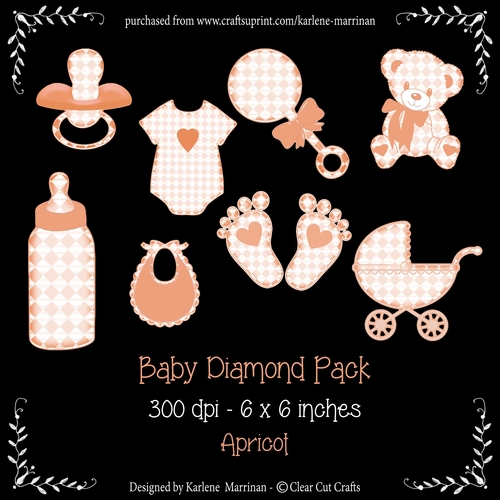 Baby Diamond Set - Orange