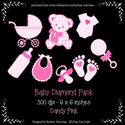 Baby Diamond Set - Pink