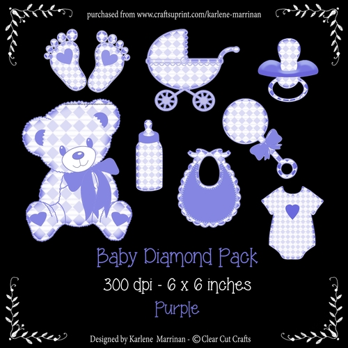 Baby Diamond Set - Purple