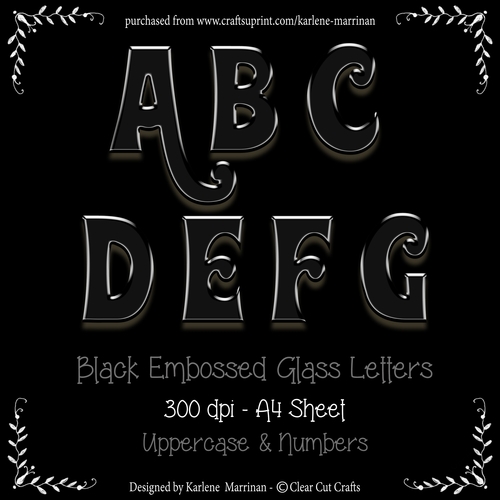 Embossed Black Letters - CU4CU