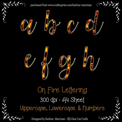 On Fire Alphabet Letters - CU4CU