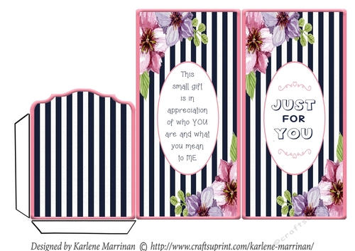 Floral Just for You  Money/Voucher/Gift  - Wallet/Pocket/Envelope