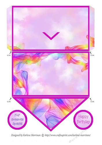 Wispy Ribbon - Pink Gift Voucher Pocket/Money Wallet