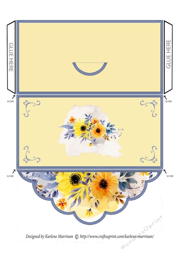 Autumn Floral Gift Voucher Pocket/Money Wallet