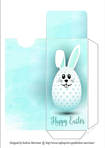 Bunny Egg - Aqua - Gift Voucher Pocket/Money Wallet