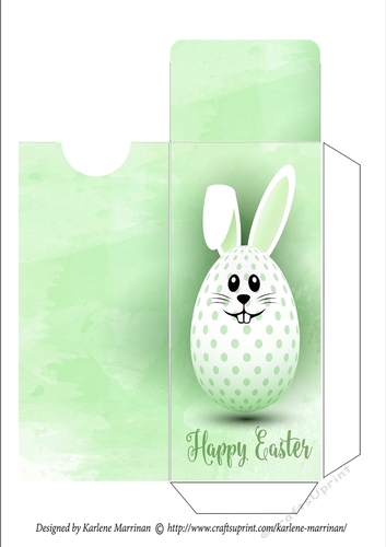 Bunny Egg - Green - Gift Voucher Pocket/Money Wallet