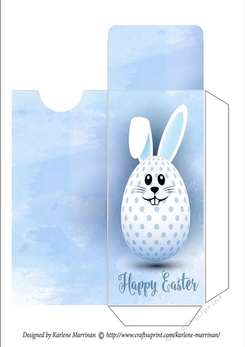 Bunny Egg - Blue - Gift Voucher Pocket/Money Wallet