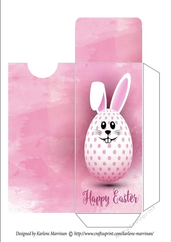 Bunny Egg - Rose Pink - Gift Voucher Pocket/Money Wallet