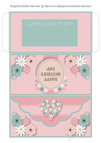 Country Floral Mothers Day - Pink - Gift Voucher Pocket/Money Wallet