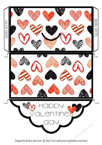 Fun Hearts - Red Valentine Day - Money/Voucher Wallet