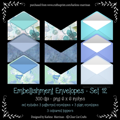 Envelope Embellishments - Set 12 - CU4CU