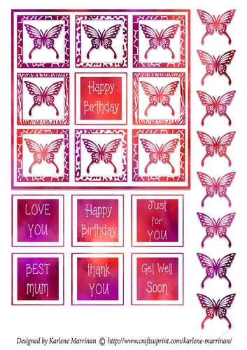 Shadow Box Butterfly Card Topper - Autumn Colours