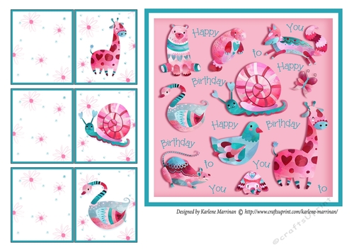 Animal Heaven Card Topper PLUS  3 mini gift cards