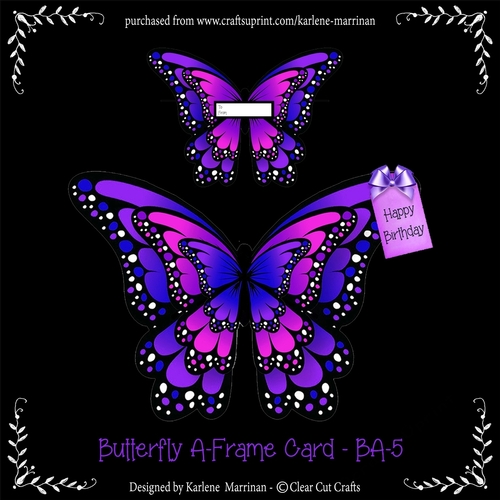 Butterfly Shaped A Frame Card - BA5