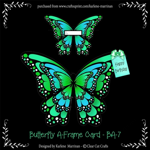 Butterfly Shaped A Frame Card - BA7