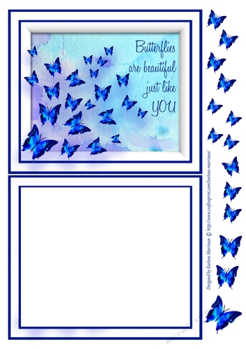 Butterflies are Beautiful Card Topper