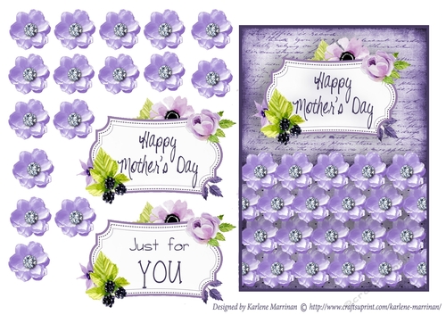 Flower Fall Mothers Day Card Topper