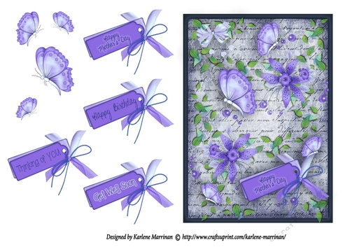 Pretty in Purple  Card Topper