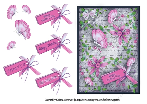 Pretty in Pink Card Topper