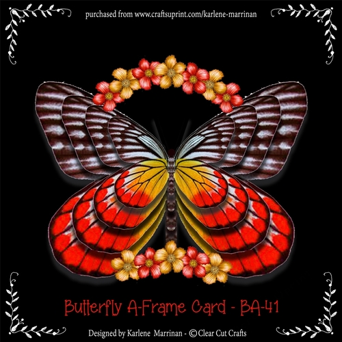 Butterfly Shaped A-Frame Card - 41