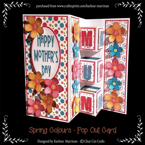 Spring Colours Pop Out Card