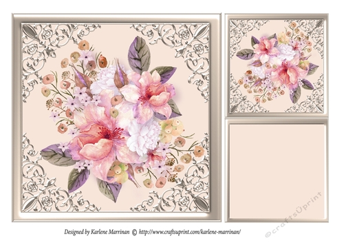 Pink Floral Card Topper