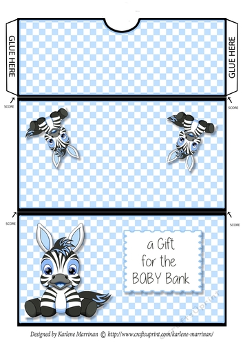 Gift for Baby Bank Money/Voucher Pocket/Wallet Envelope
