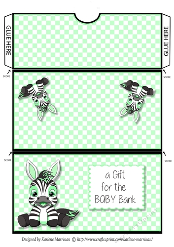 Gift for Baby Bank Money/Voucher Pocket/Wallet Envelope