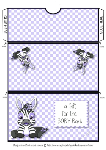 Gift for Baby Bank Money/Voucher Pocket/Wallet Envelope