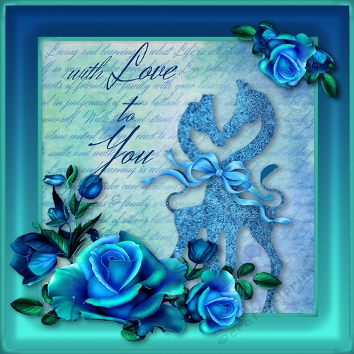 Kissing Giraffes Love Card