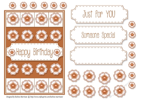 Lots of Flowers Topper - Burnt Orange