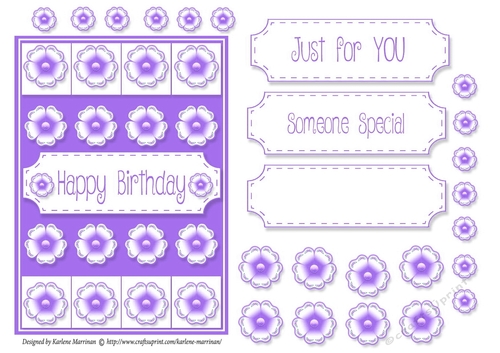 Lots of Flowers Topper - Mauve