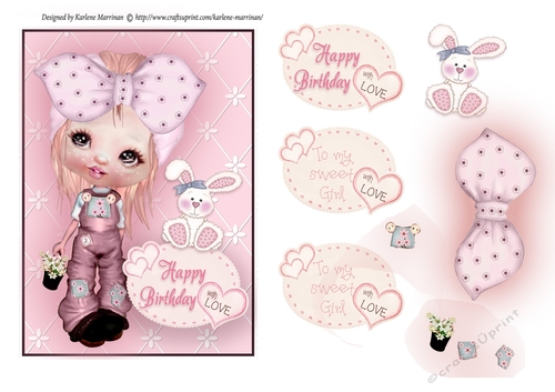 Cuter than Cute Little Girl Card