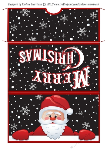 Santas Here Snowflake Gift/Money Wallet/Pocket/Envelope