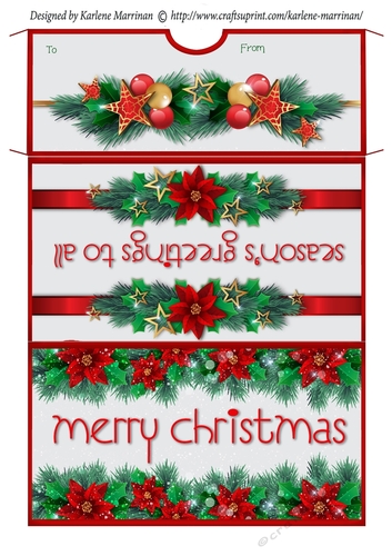 Christmas Elegance Gift/Money Wallet/Pocket/Envelope