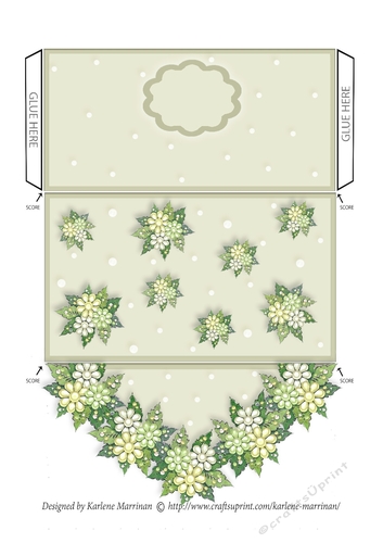 Floral Generic Money/Voucher Gift Wallet/Pocket/Envelope - GREEN