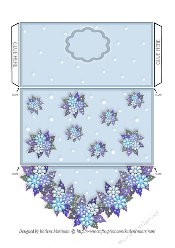 Floral Generic Money/Voucher Gift Wallet/Pocket/Envelope - Blue