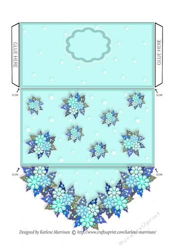 Floral Generic Money/Voucher Gift Wallet/Pocket/Envelope - Aqua