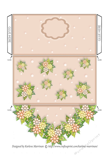 Floral Generic Money/Voucher Gift Wallet/Pocket/Envelope - Peach