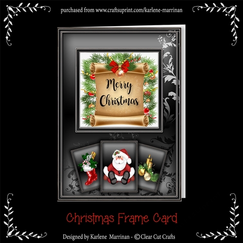 Black Christmas Frame Card