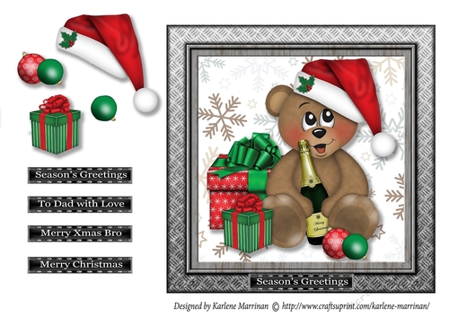 Celebrate Christmas Bear Card