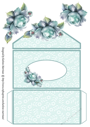 A Simple Rose Money/Voucher Wallet/Pocket/Envelope - Aqua