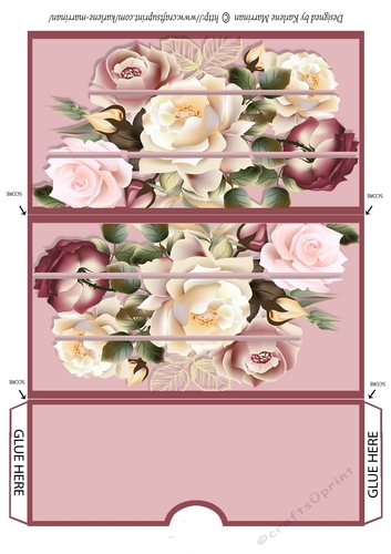 Ladies Floral Rose wallet/pocket/envelope for vouchers/money or gift cards