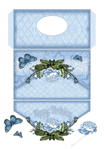 Butterfly Floral Money/Gift/Voucher Pocket/Wallet/Envelope - Happy Birthday