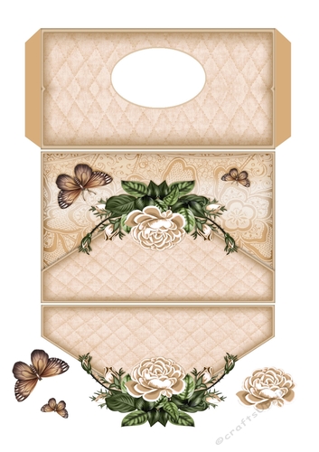 Butterfly Floral Money/Gift/Voucher Pocket/Wallet/Envelope - Orange