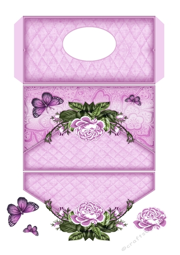 Butterfly Floral Money/Gift/Voucher Pocket/Wallet/Envelope - Pink