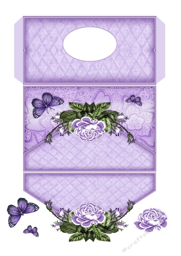 Butterfly Floral Money/Gift/Voucher Pocket/Wallet/Envelope - Mauve