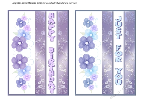Duo Card Toppers - Mauve - Purple