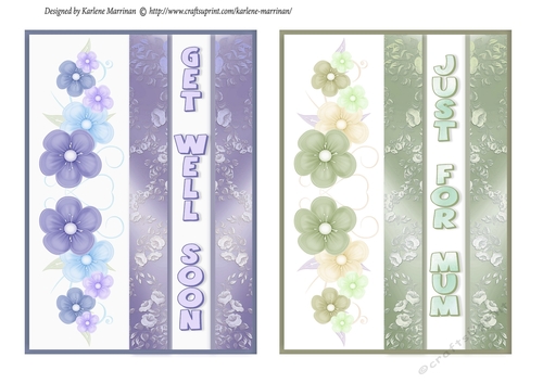 Duo Card Toppers - Green - Purple