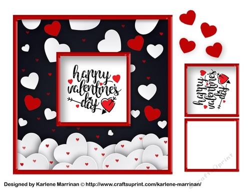 Love You Hearts Valentine Topper